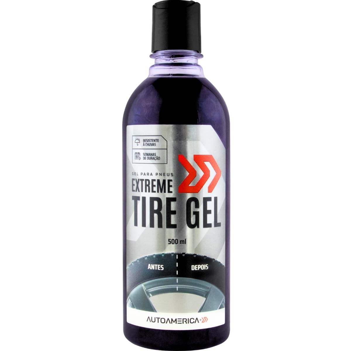 Selante Pretinho Extreme Tire Gel 500ml Autoamerica: Pneus Brilhantes e Protegidos