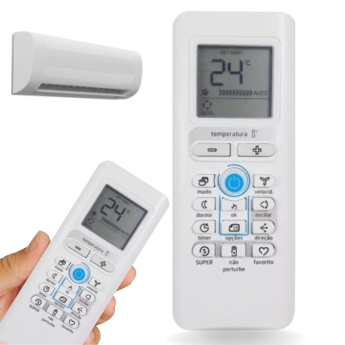 Controle Remoto Compatível com Springer Midea – Ar Condicionado Split Fácil Instalação