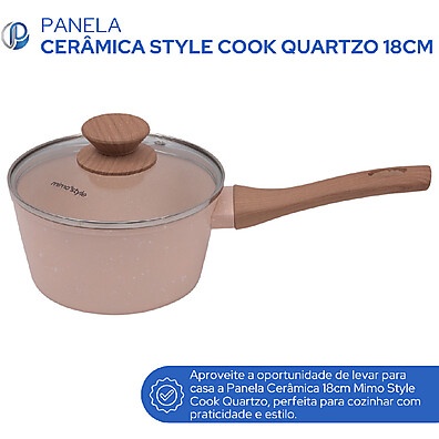 Panela Cerâmica Quartzo 18cm: Cozinhe Fácil!