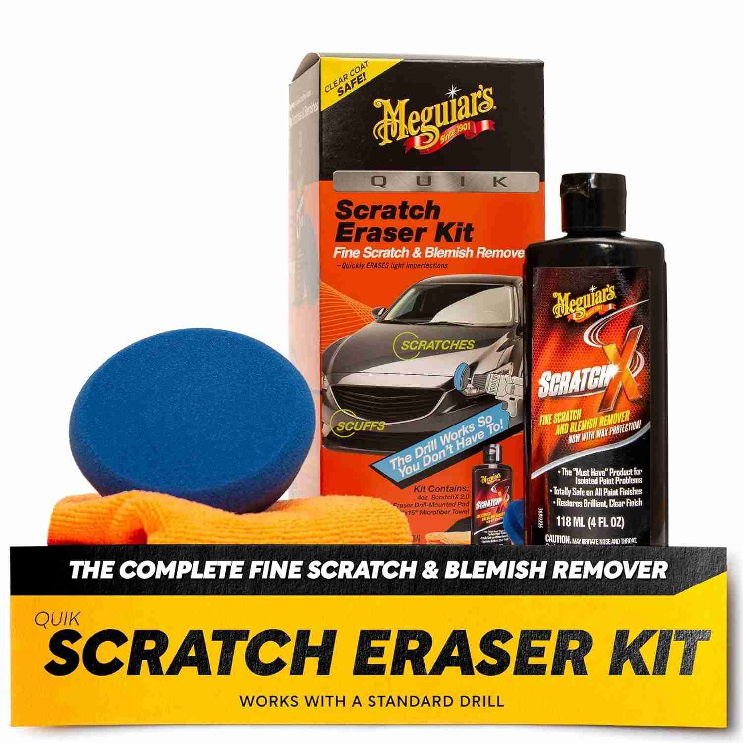 Kit Meguiar's Quik Scratch Remover: Reparo Rápido e Fácil de Arranhões na Pintura do Carro