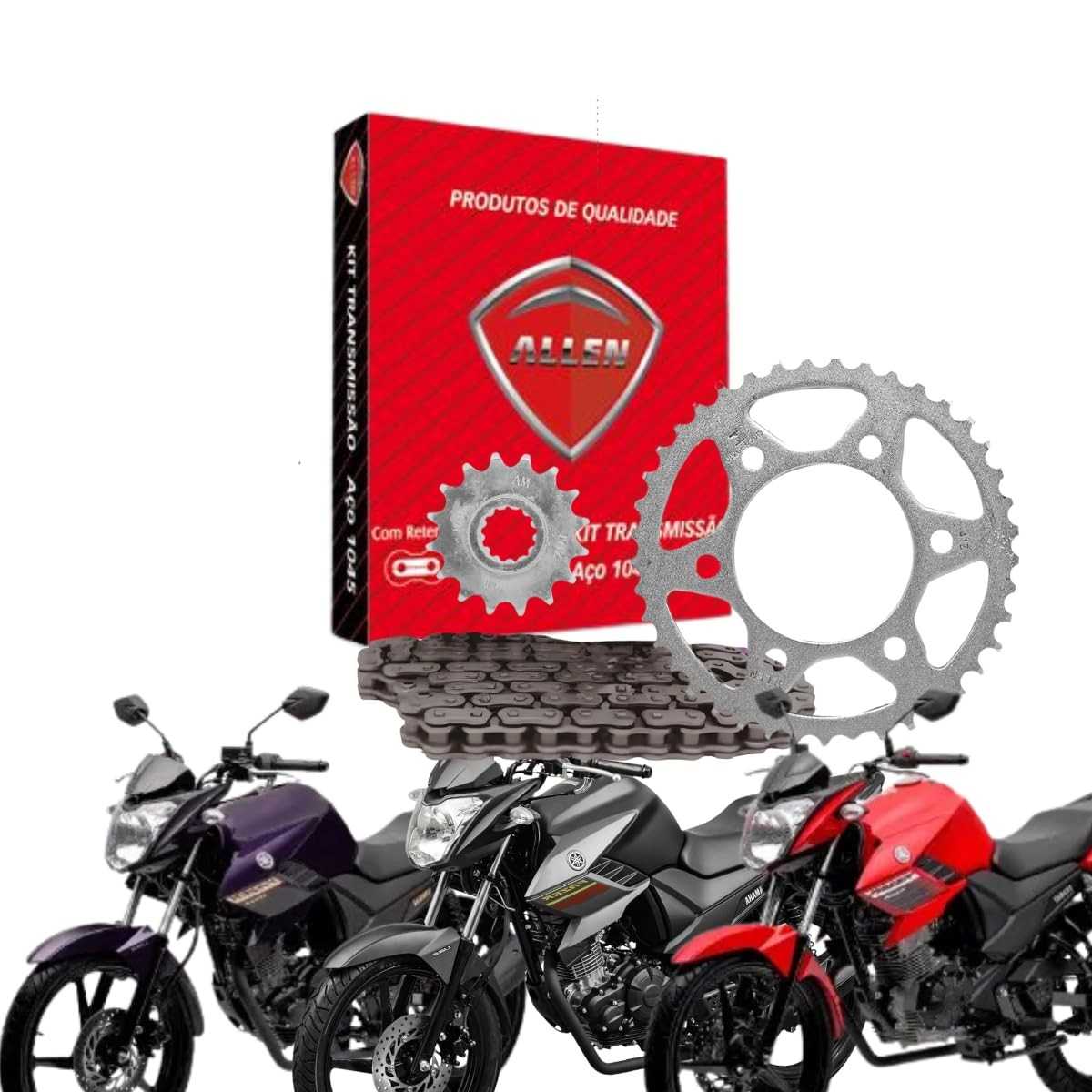 Kit Relação Transmissão Moto Factor 150 com Retentor - Durabilidade e Performance (2014-2025)