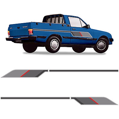 Faixa Chevy 500 1991 – Adesivo Grafite Lateral Original