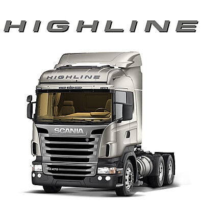 Faixa Highline Scania: Adesivo para Quebra-Sol Original