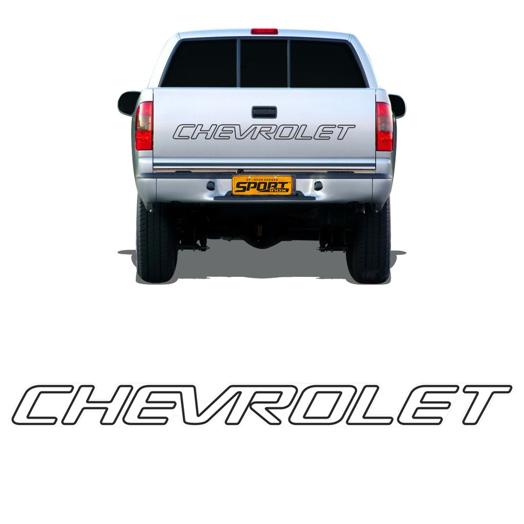 Faixa Traseira S10: Adesivo Chevrolet (99-05)