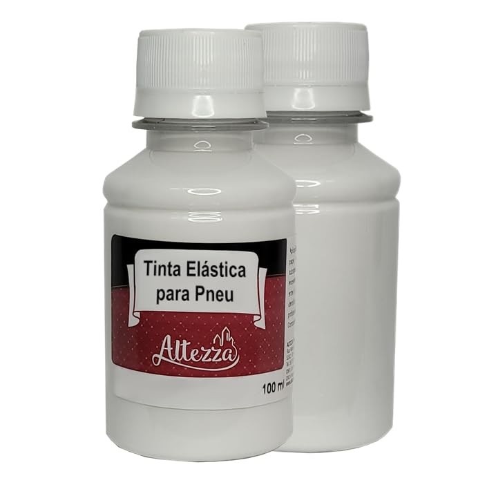 Tinta Elástica Premium para Pneus 100ml - 13 Cores Vibrantes para Letras e Faixas