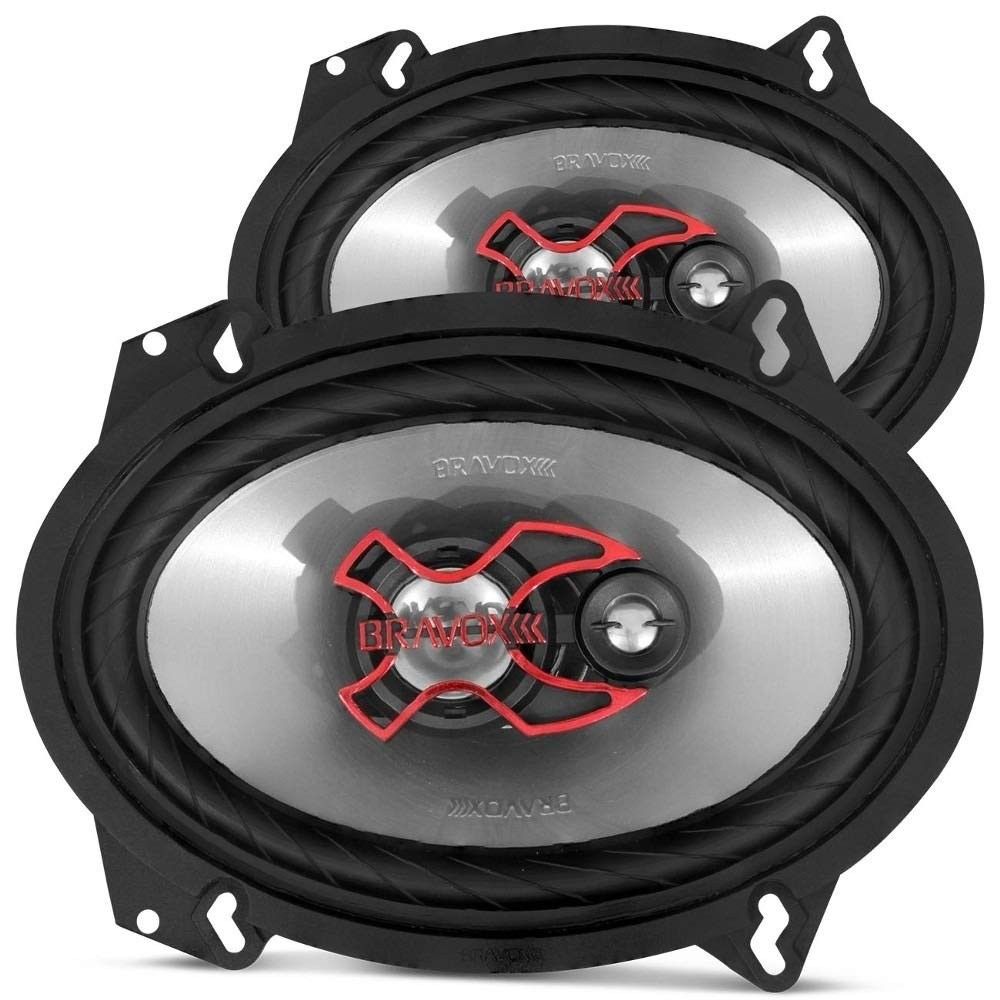 Alto Falante Triaxial Bravox B3X68 X 6x8" 100W RMS - Som Potente para seu Carro