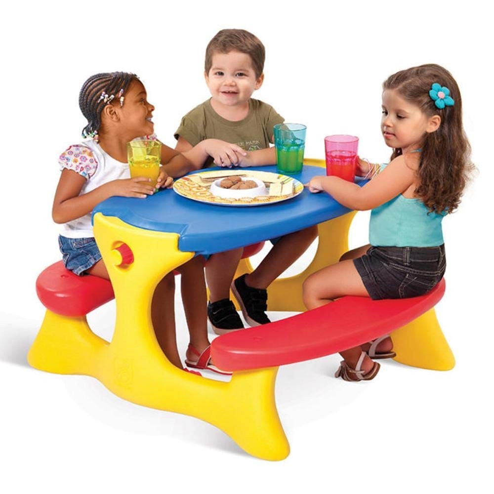 Mesa Recreio Bandeirantes Multicor - Estabilidade e Diversão para toda a Família