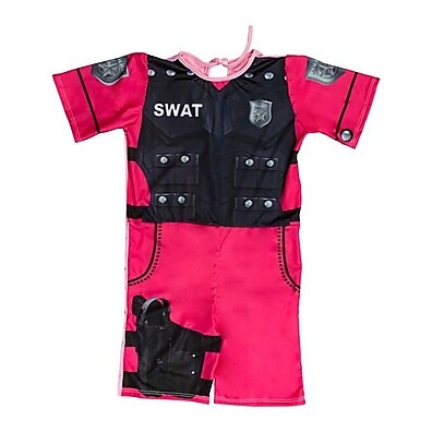 Fantasia Policial Rosa Infantil: A Heroína da Festa!