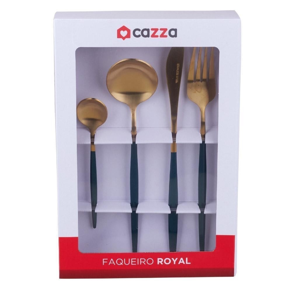 Faqueiro 16 Peças Inox Royal Cazza: Elegância e Qualidade