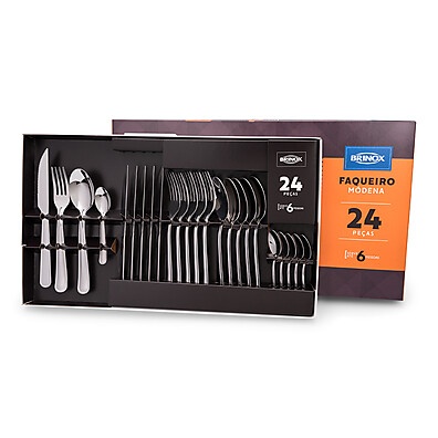 Faqueiro Brinox Módena 24 Peças: Elegância à Mesa
