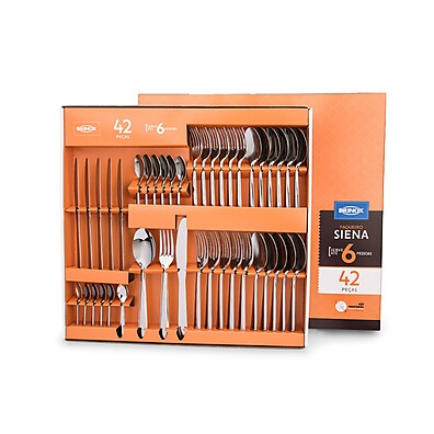 Faqueiro Brinox Siena 42 Peças – Elegância e Durabilidade em Aço Inox