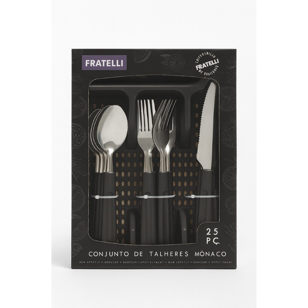 Faqueiro Inox 25 Peças: Elegância Fratelli Caprese