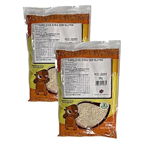 Kit 2X: Farelo de Aveia Sem Glúten Tainá Alimentos 200g