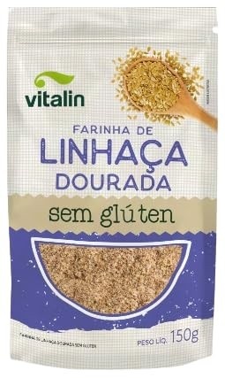 Kit 3X: Farinha de Linhaça Dourada Sem Glúten Vitalin 150g