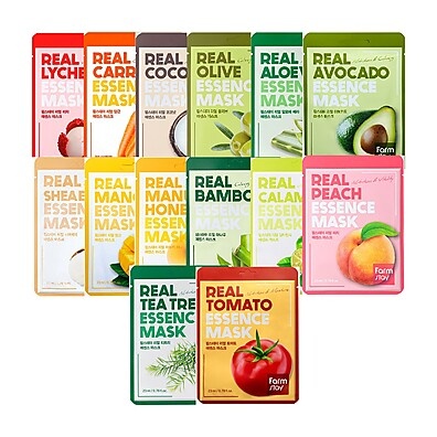 Farmstay Real Essence Mask: Hidratação Profunda em 16 Sabores