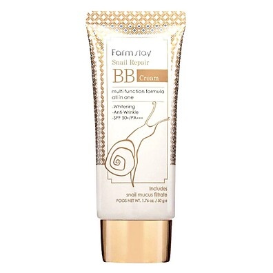 Farmstay Snail Repair BB Cream 50ml – Hidratação e Proteção UV