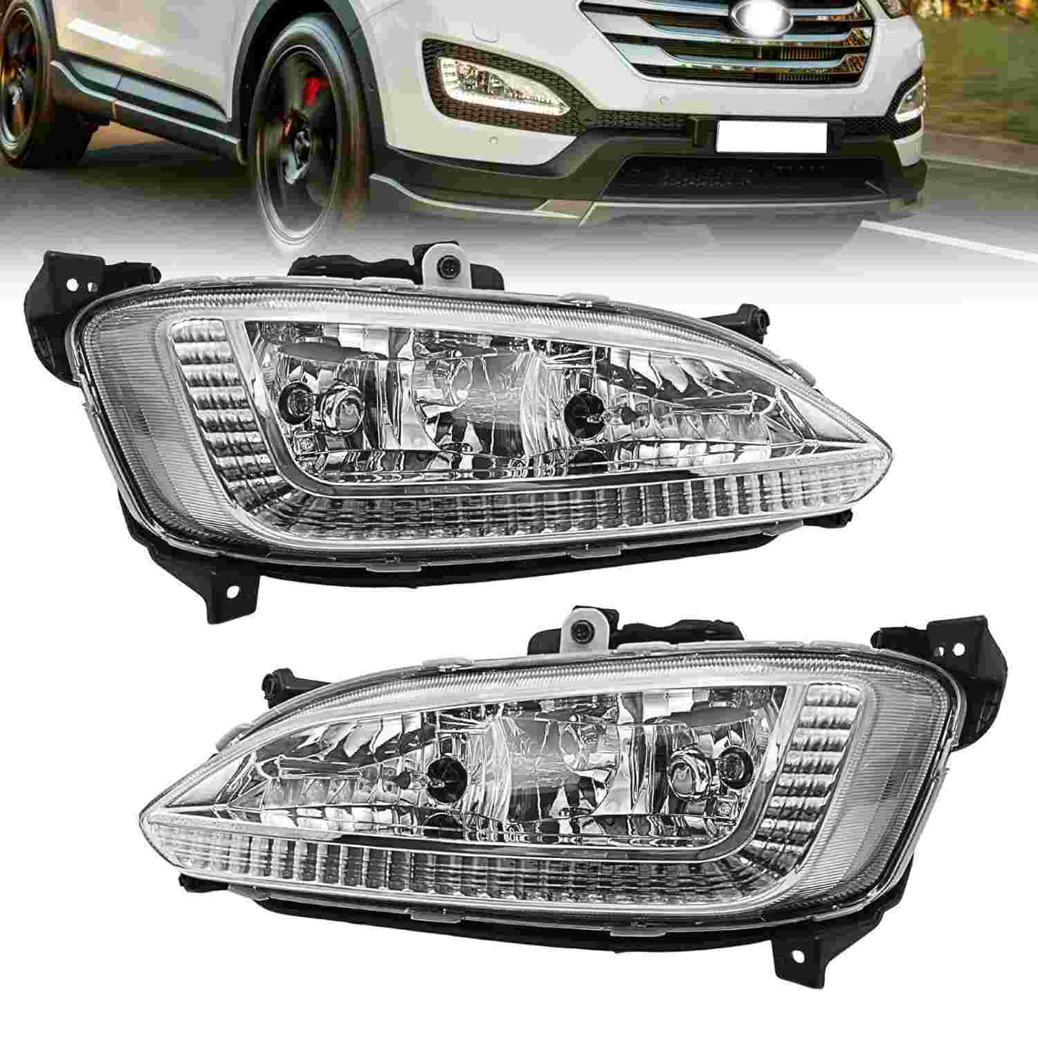 Faróis de Neblina para Hyundai Santa Fe 2013-2015 (Lado Passageiro e Motorista) - Segurança e Visibilidade
