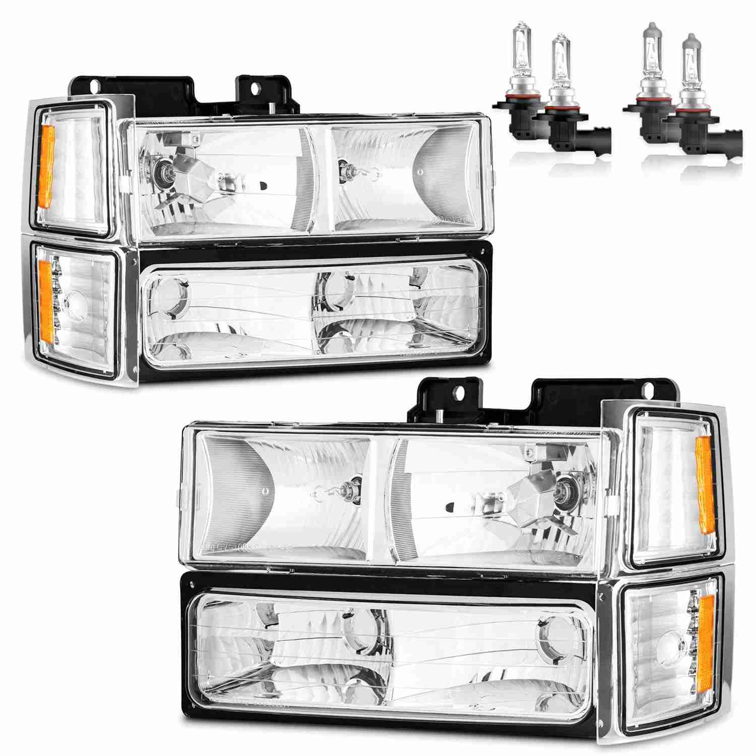 Faróis Completos para Chevy C10/Silverado/Tahoe/Blazer (1992-1994) - Lado Motorista e Passageiro