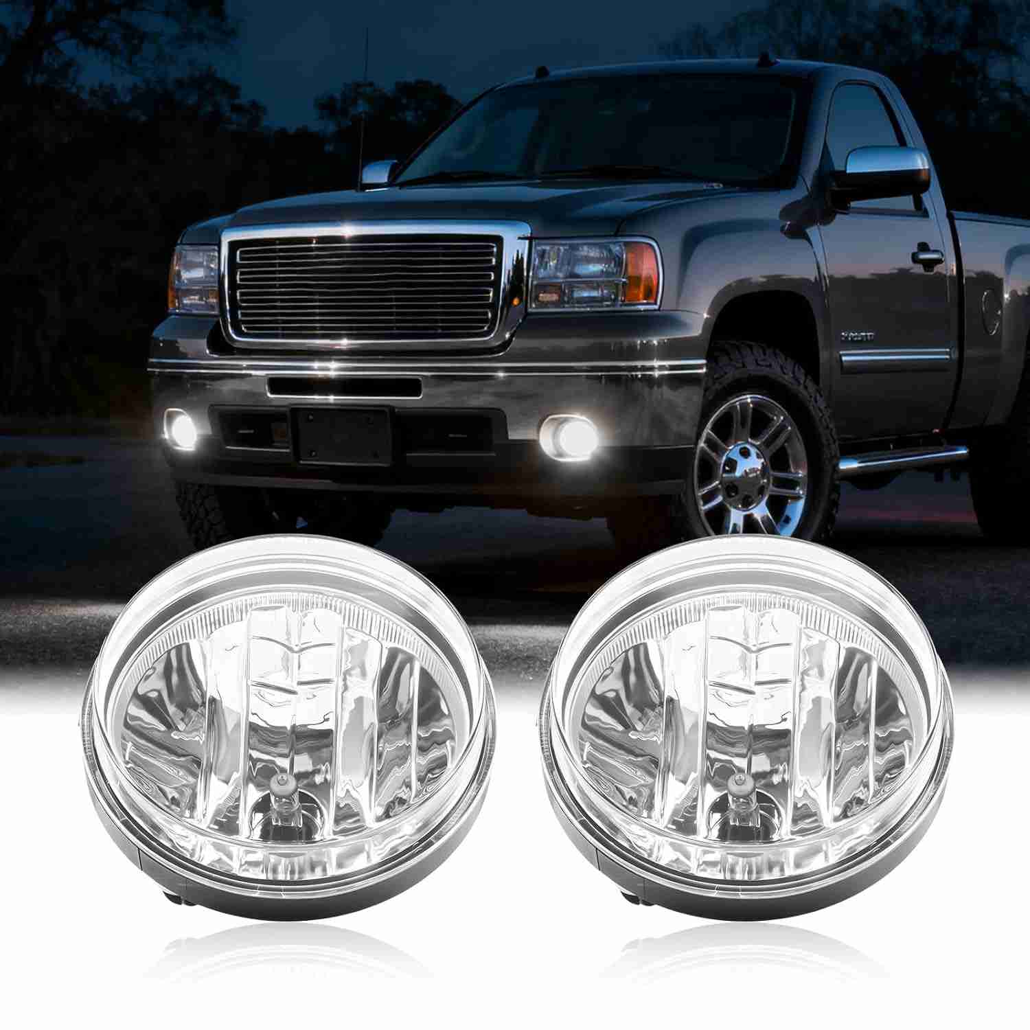 Faróis de Neblina Premium para GMC Sierra 1500/2500HD/3500HD (07-14) - Segurança e Visibilidade Ampliadas