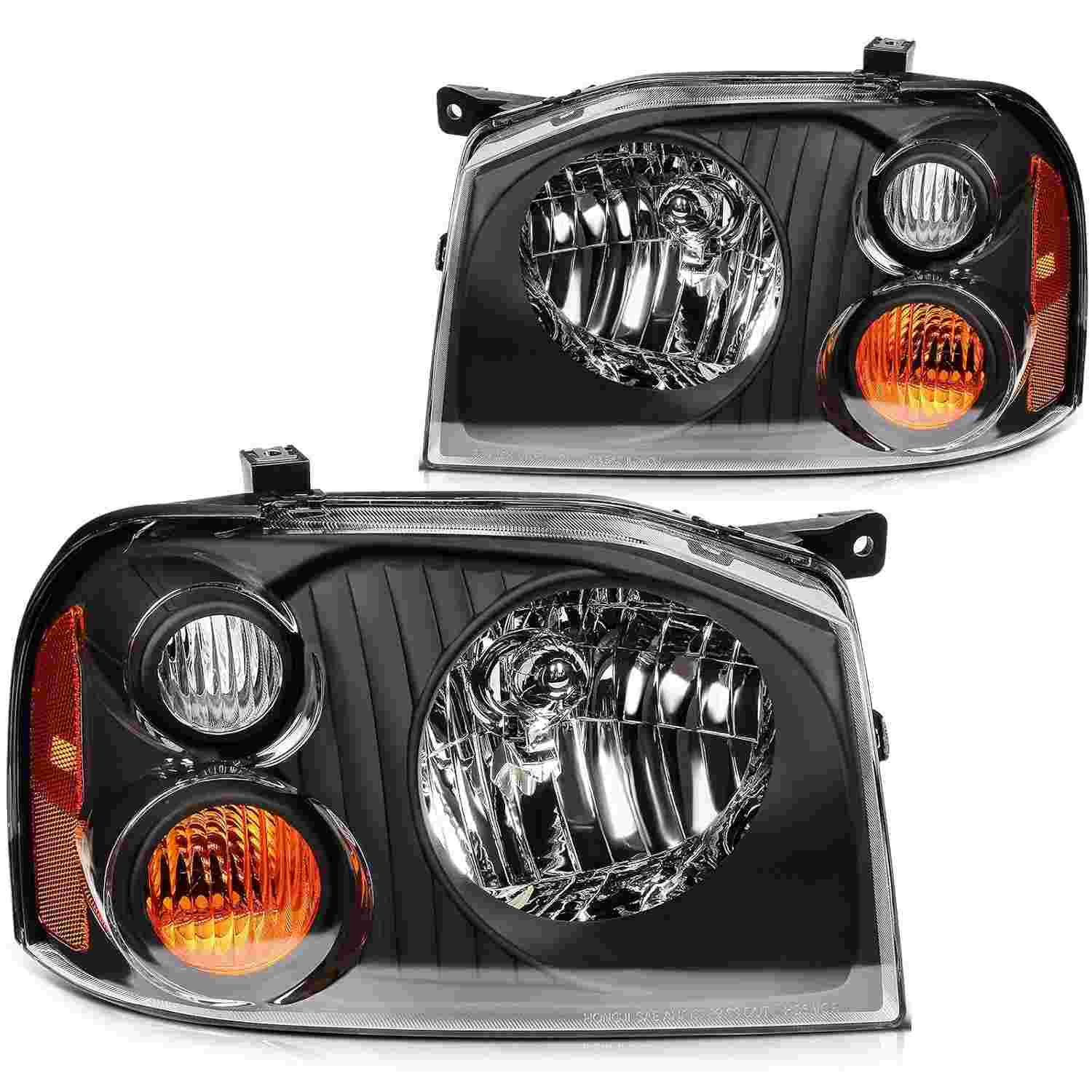 Farol Nissan Frontier XE 2001-2004: Visual Renovado e Segurança com Lente Transparente e Acabamento Preto Cromado