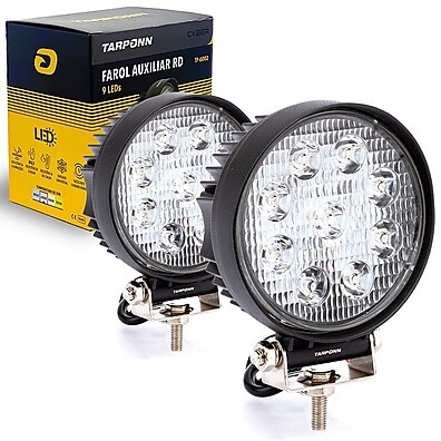 Farol Auxiliar LED 27W: Ilumine Seu Caminho!