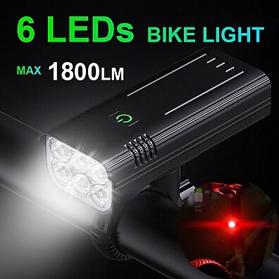 Farol Bike 1800 Lúmens: Ilumine Sua Noite!