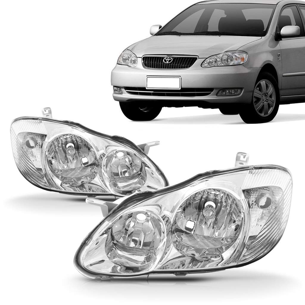 Farol Corolla 2002 2003 2004 – Par Completo com Foco Duplo