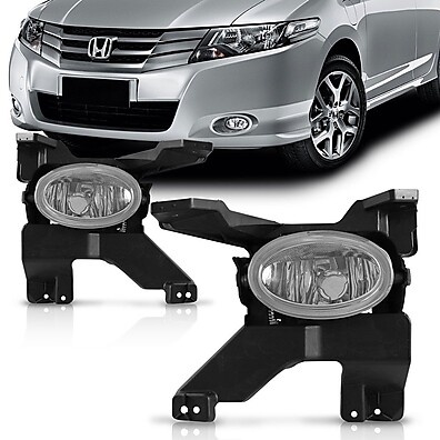 Farol de Milha para Honda City 2009 a 2012 – Lente em Vidro