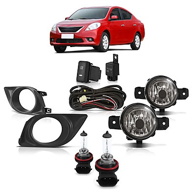 Farol de Milha Versa 2012-2014: Kit Completo!