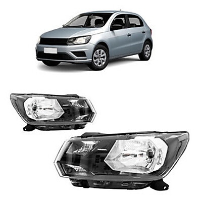 Farol Dianteiro Gol G8 2018 2019 2020: Máscara Negra, Foco Simples e Carcaça Preta