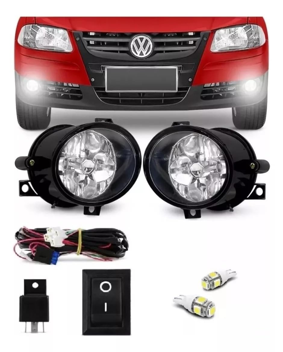 Kit Farol de Milha Gol, Parati e Saveiro G4 (2005-2008): Visão Noturna Superior e Segurança
