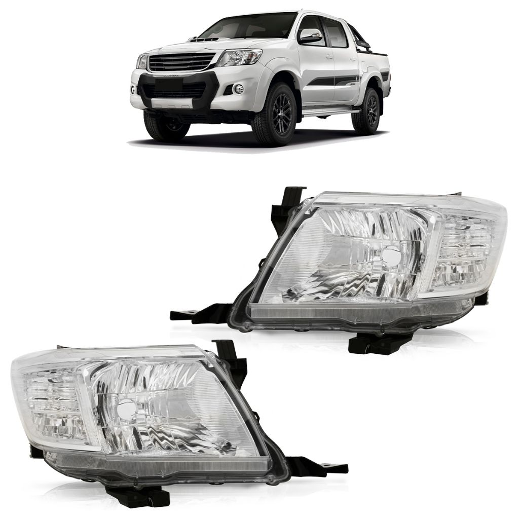 Farol Hilux SR/SRV 2012-2015: Máscara Cromada!