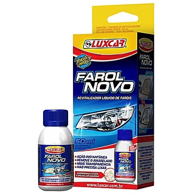 Farol Novo em Minutos: Revitalizador Luxcar 50ml