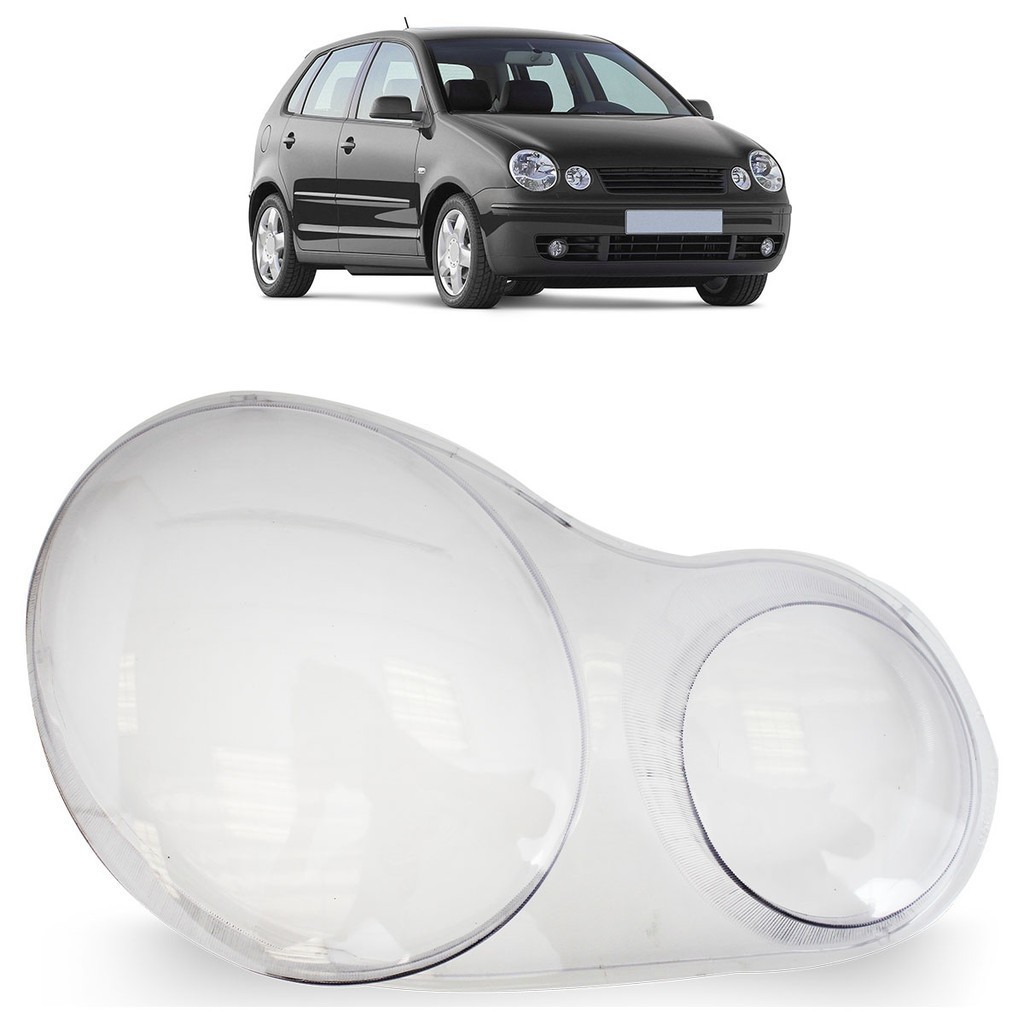 Farol Polo 2003-2006: Lente Lisa e Transparente