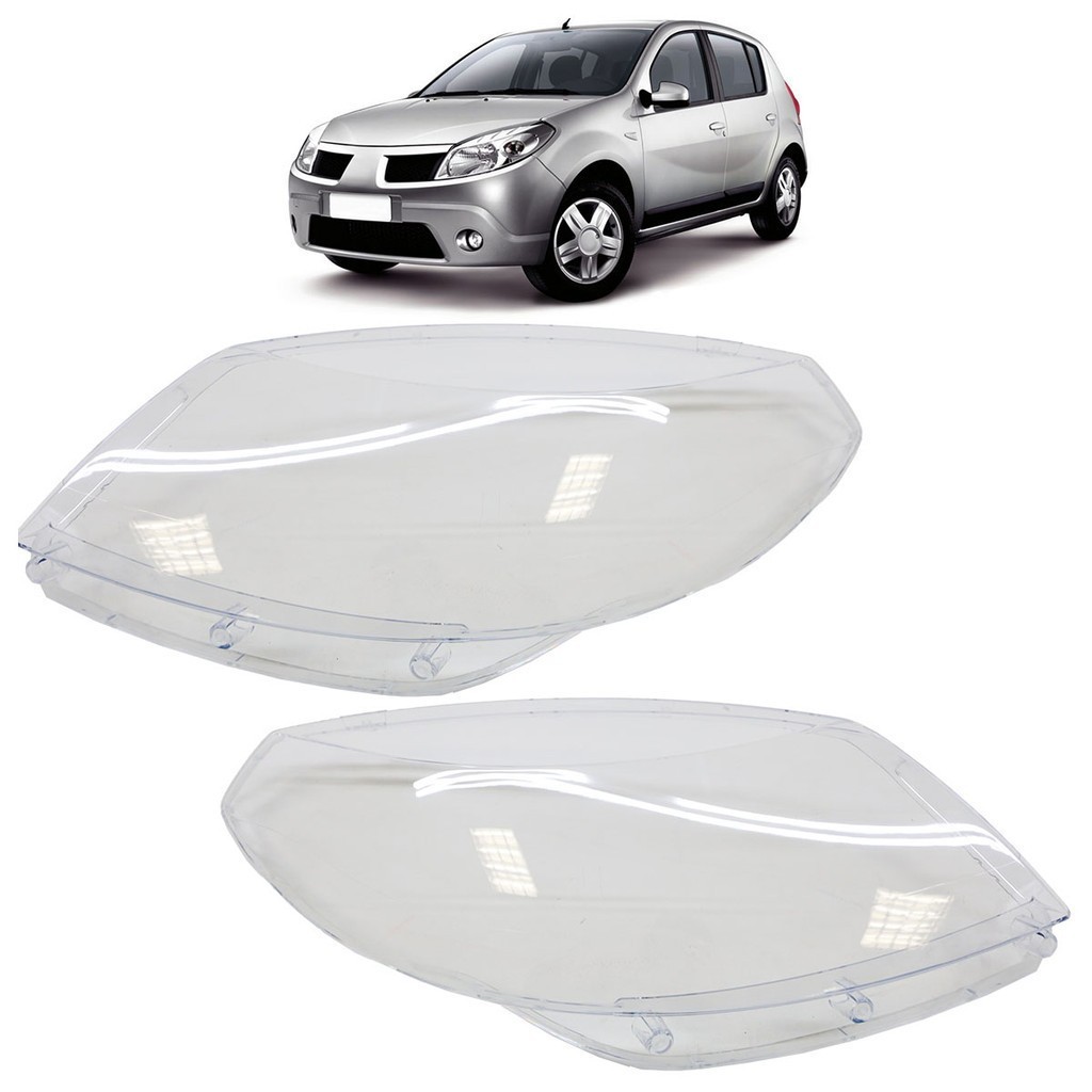 Farol Sandero: Lente Lisa Nova para 2007-2011