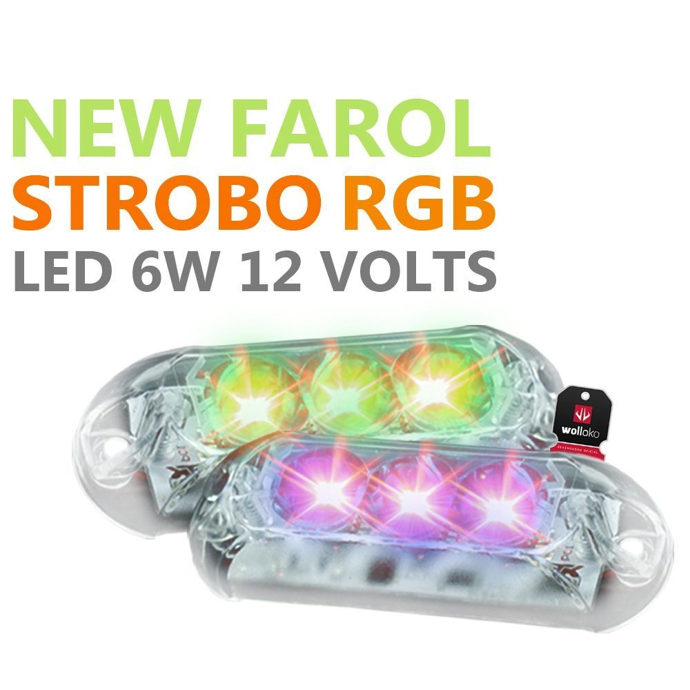 Farol Strobo RGB AJK: Ilumine seu Carro!