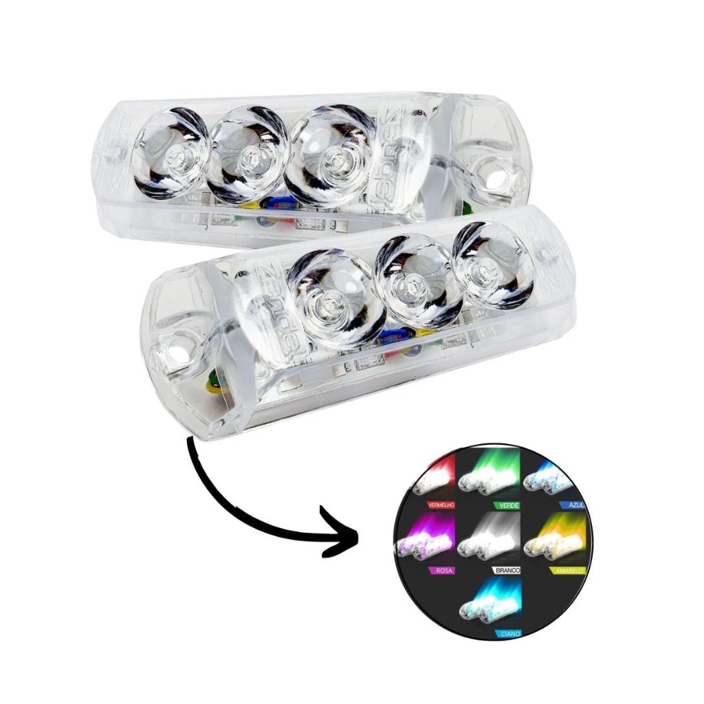 Farol Strobo RGB LED: 7 Cores para Sua Festa!
