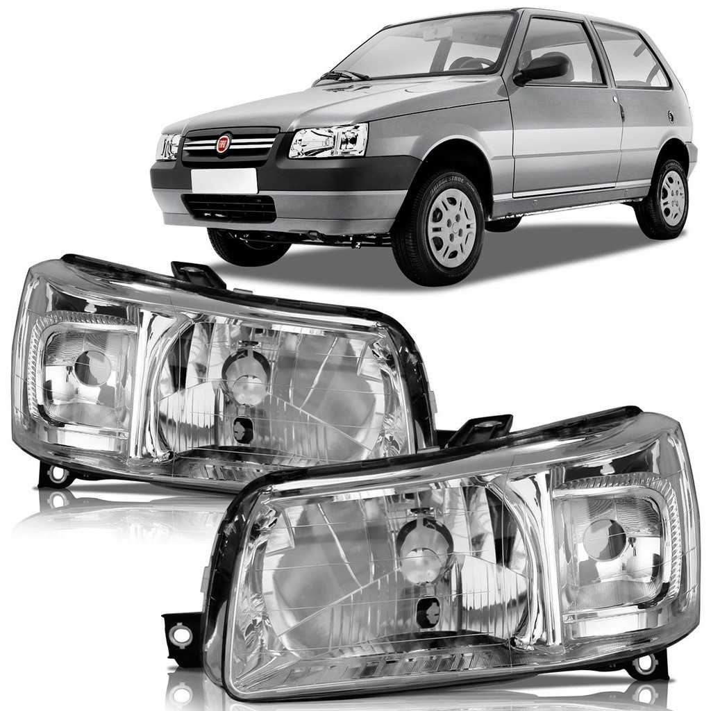 Farol Uno Fiorino: Iluminação e Estilo Cromado