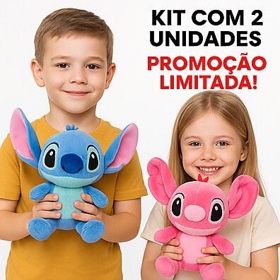 Stitch e Angel Pelúcia: Kit Apaixonante para Fãs!