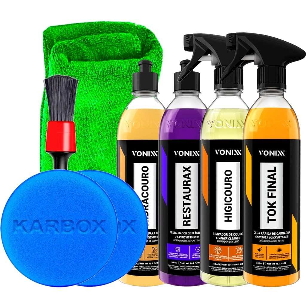 Kit Completo Vonixx: Sintra Fast, Hidracouro, Higicouro, Restaurax + Acessórios Karbox