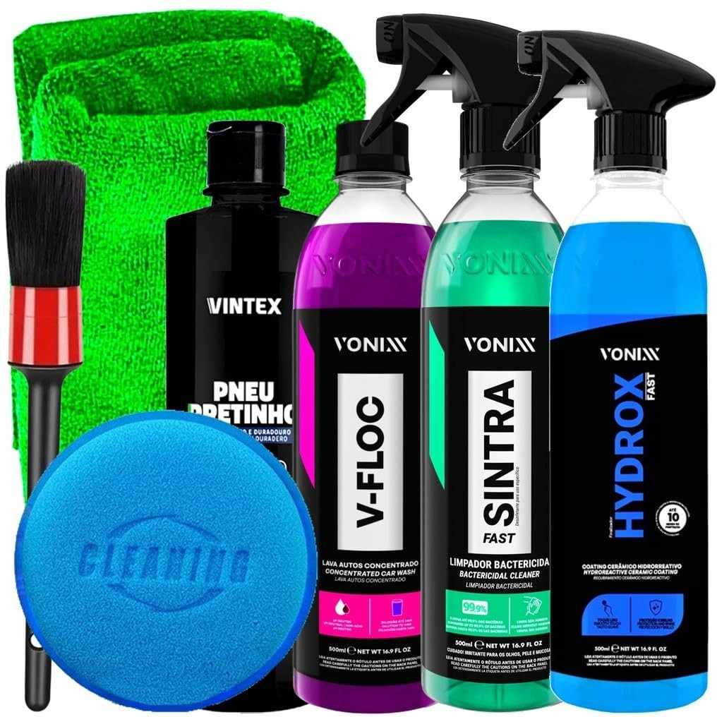 Kit Completo Vonixx & Vintex: Hydrox Fast, Sintra Fast, V-Floc, Pretinho e Acessórios Karbox