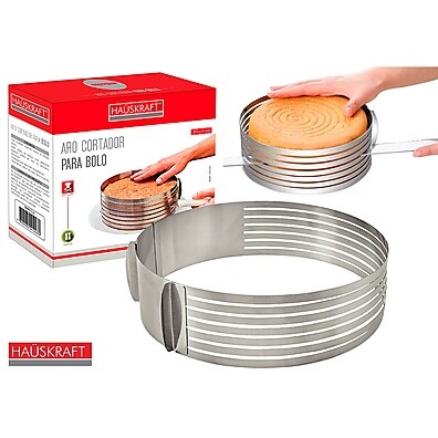 Fatiador de Bolo Inox Ajustável: Corte Perfeito!