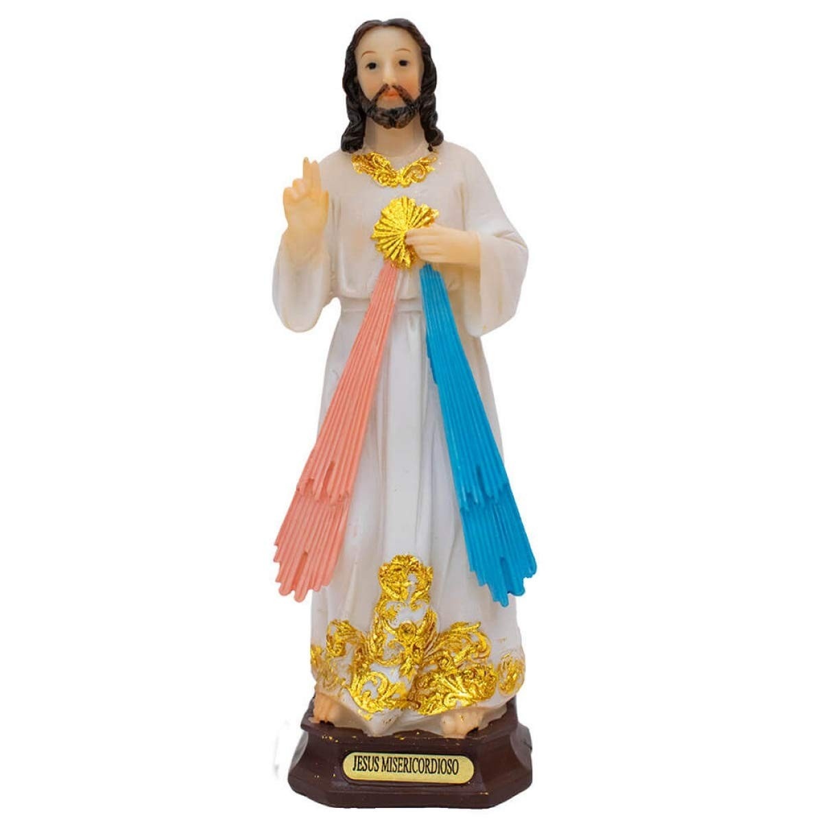 Estátua Jesus Misericordioso 15cm em Resina - Decore com Fé e Devocão
