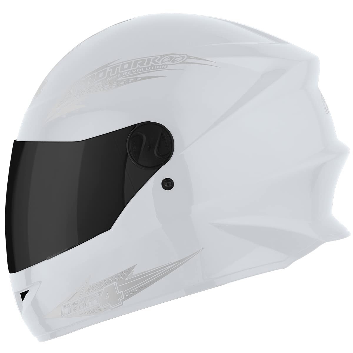Capacete Fechado Pro Tork New Liberty 4 Solid Branco - Segurança e Estilo para Sua Pilotagem (Tam. 56, Viseira Fumê)