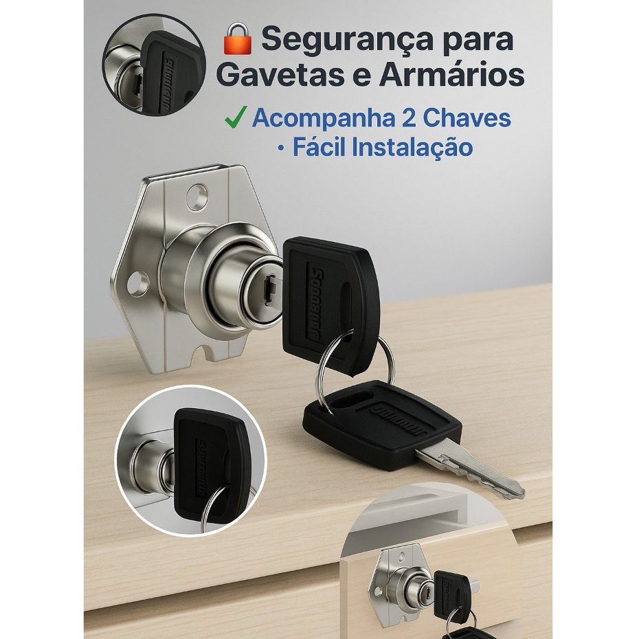 Fechadura Soprano 22mm: Proteja Seus Móveis com Segurança e Estilo