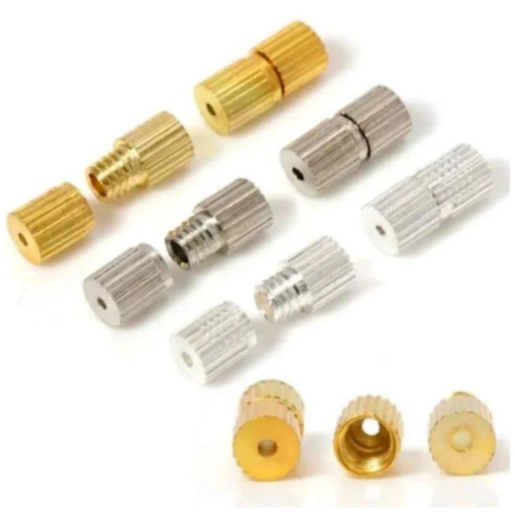 Fecho Rosca 8mm DIY: 10 Unidades Dourado ou Níquel para Projetos Criativos