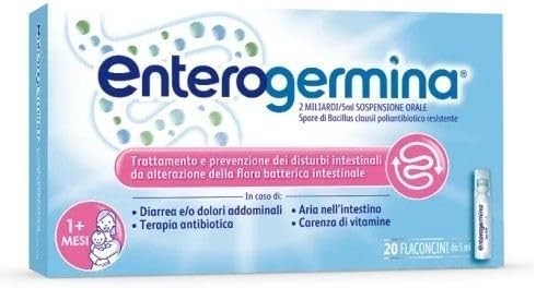 Enterogermina – Feito na Itália – 20 frascos (2 bilhões)
