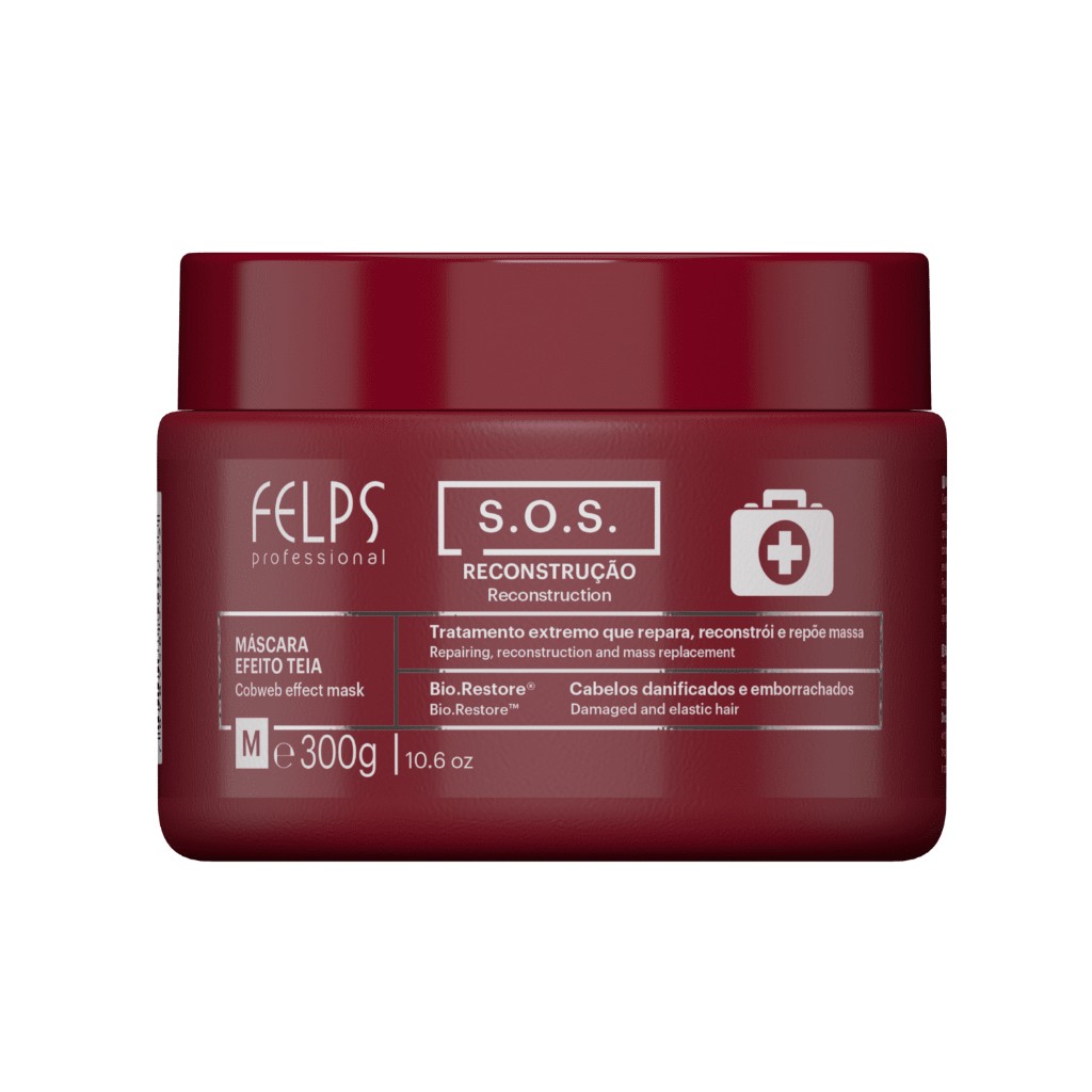 Felps S.O.S Reconstrução Máscara 300g: Recupere Seus Fios Danificados