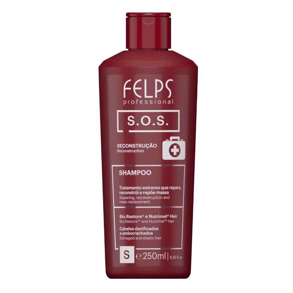 Felps S.O.S Reconstrução Shampoo 250ml: Recupere Seu Cabelo Danificado