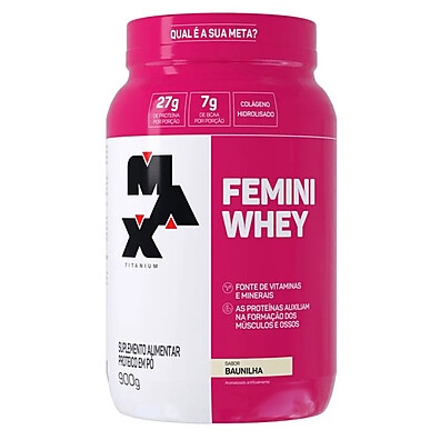 Femini Whey 900g Max Titanium: Sua Dose Diária de Proteína!